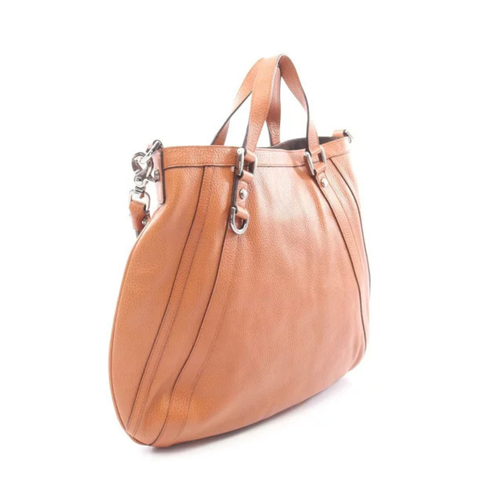 Gucci leather handbag brown Abbey